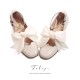 Iris Corolla Tulips Chunky Heel Shoes(Reservation/5 Colours/Full Payment Without Shipping)